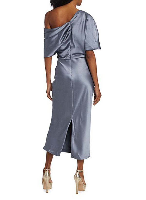 One-Shoulder Column/Sheath Gown for the Mother of the Bride-27prom