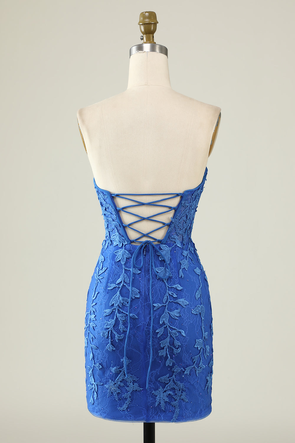 Royal Blue Sweetheart Tight Homecoming Dress with Appliques