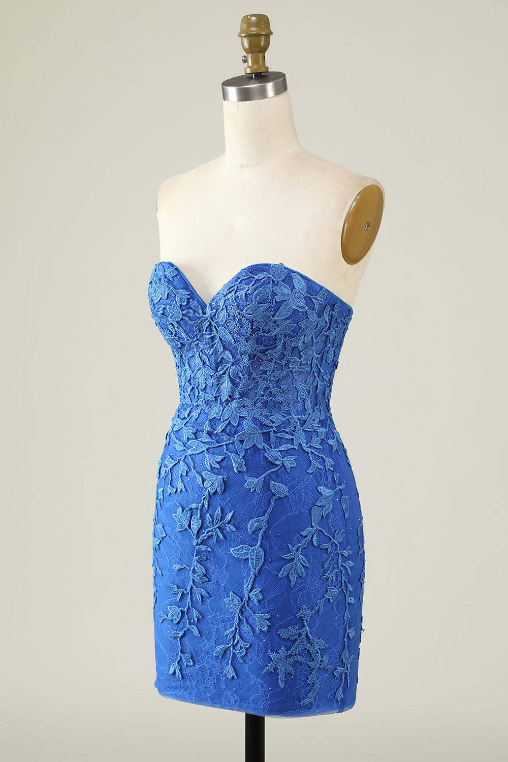 Royal Blue Sweetheart Tight Homecoming Dress with Appliques