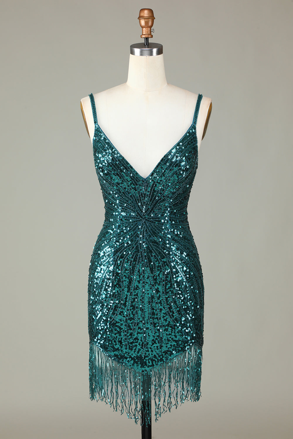 White Spaghetti Strap Sparkly Lace-Up Back Bodycon Homecoming Dress with Beading