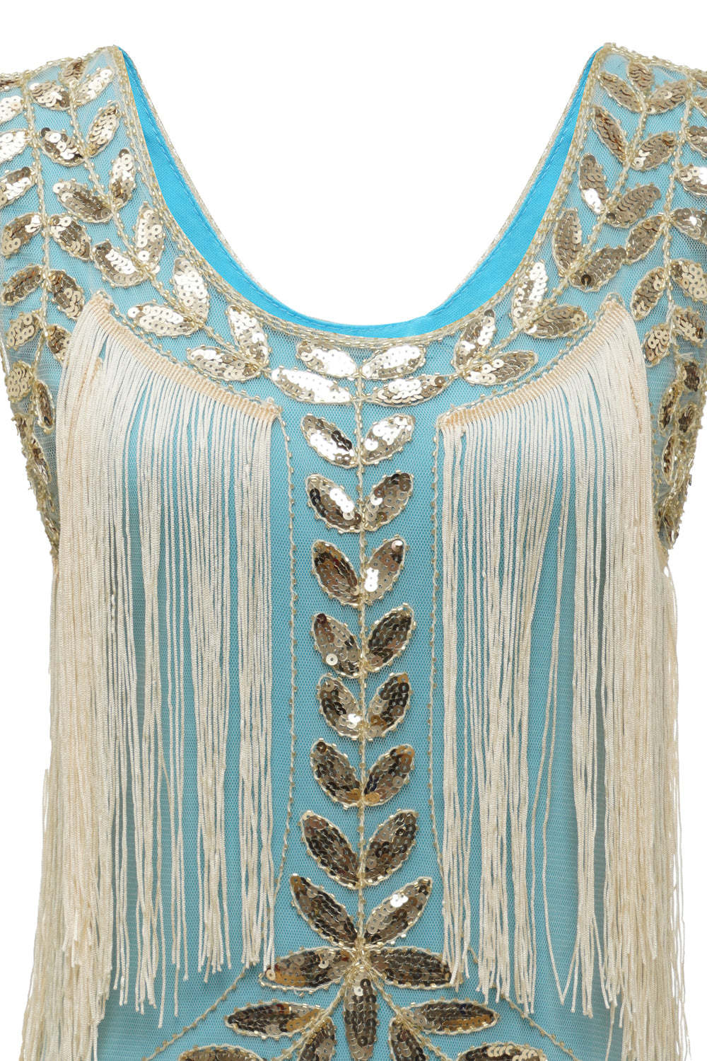 Plus Size Champagne Gatsby Flapper Dress with Sequins and Fringes