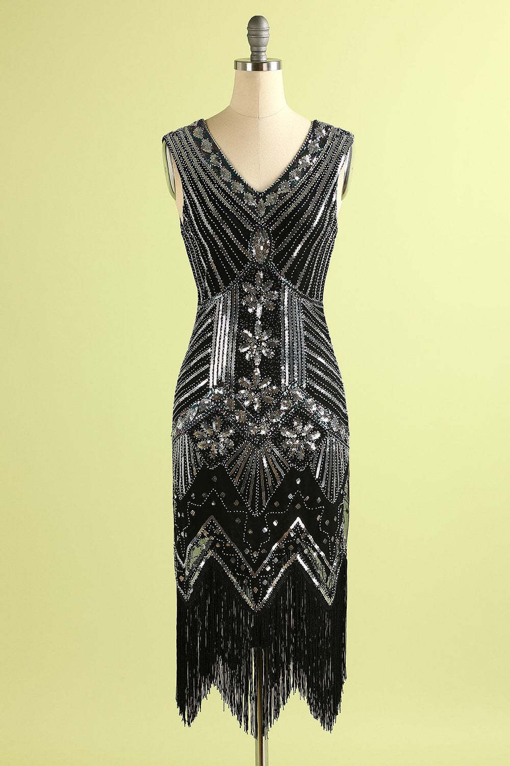 Glitter Fringe Flapper Dress