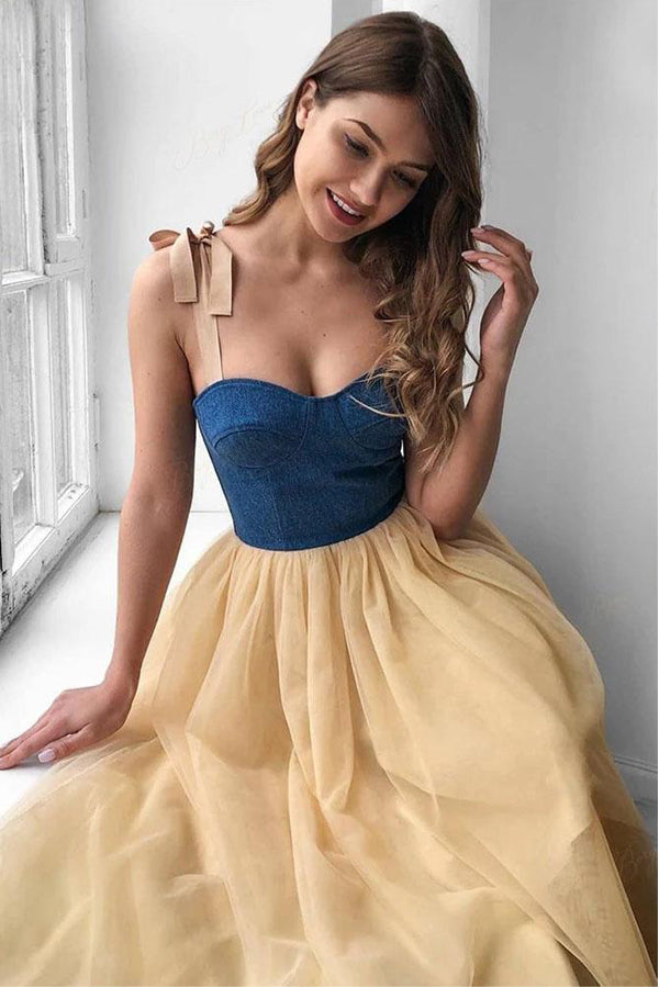 A Line Sweetheart Prom Dress