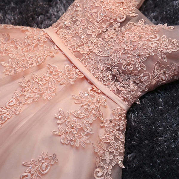 A Line Tulle Homecoming Dress