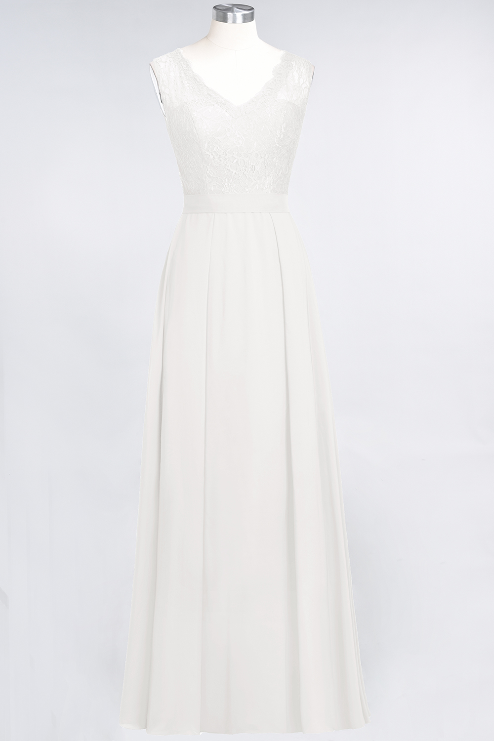 27prom Modest Chiffon V-Neck Burgundy Lace Bridesmaid Dresses Online-27prom