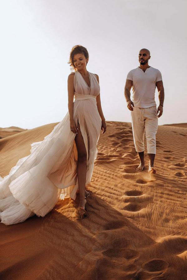 Amazing A Line Ivory Tulle Wedding Dress With Court Train