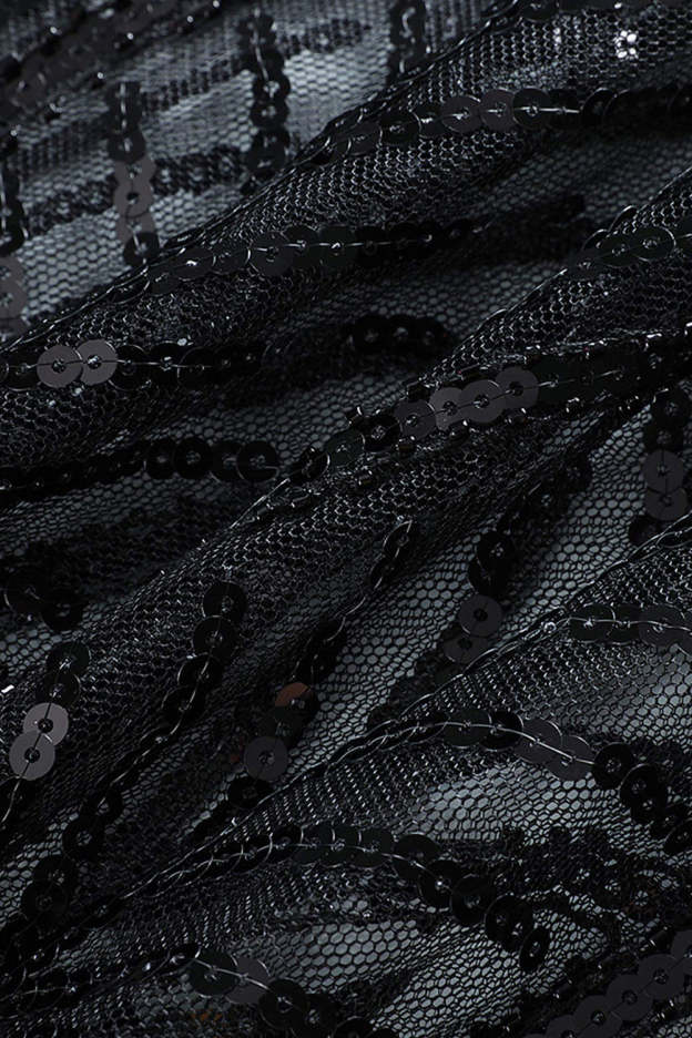 1920s Sequin Black Women's Cape