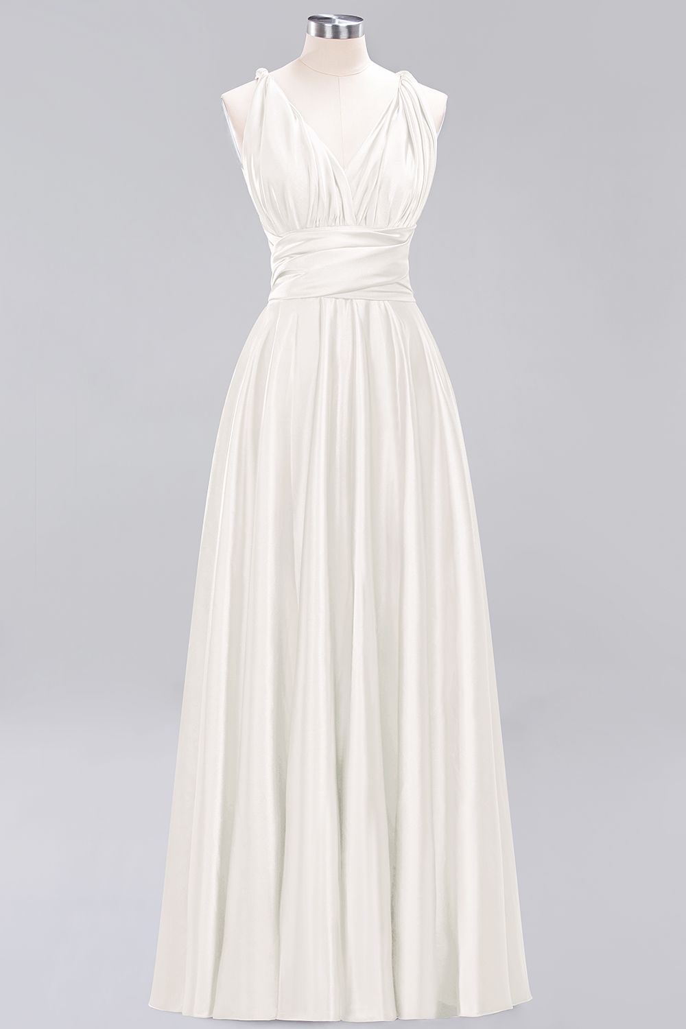 27prom Chic Burgundy Satin Long Bridesmaid Dresses With One Shoulder-27prom