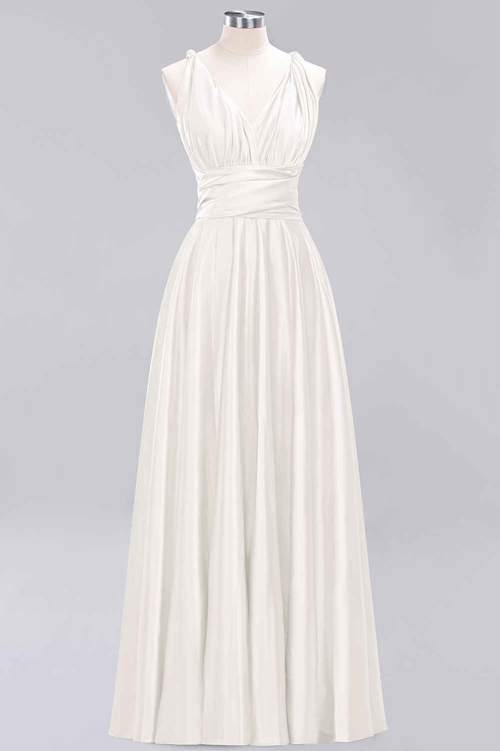 27prom Chic Burgundy Satin Long Bridesmaid Dresses With One Shoulder-27prom