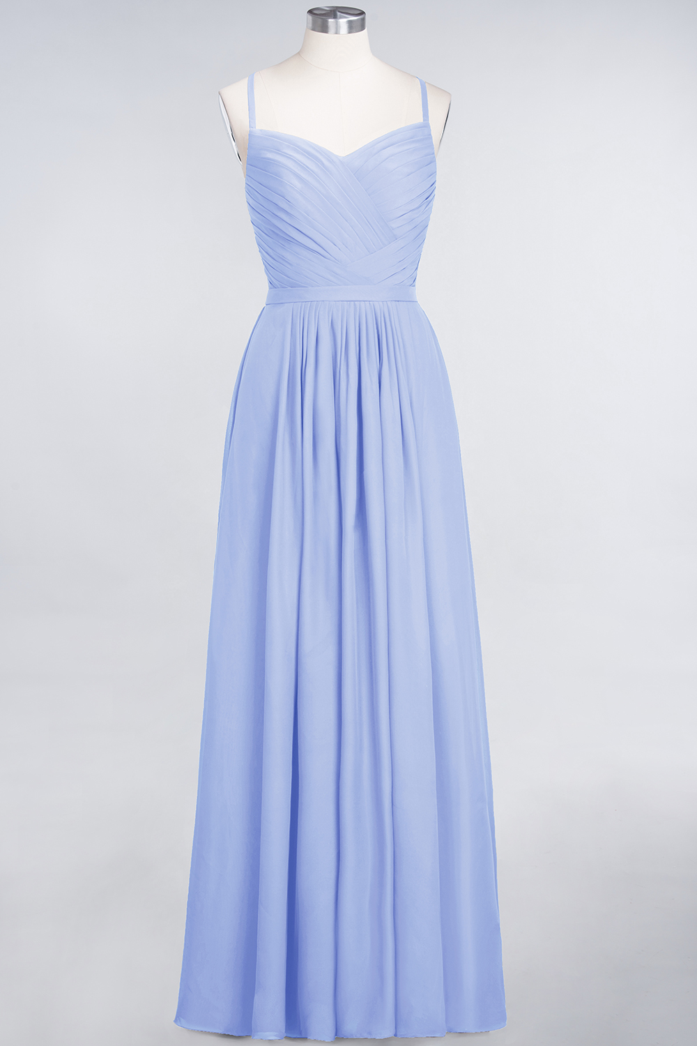 27prom Glamorous Spaghetti Straps Sweetheart Ruffle Chiffon Bridesmaid Dress Online-27prom