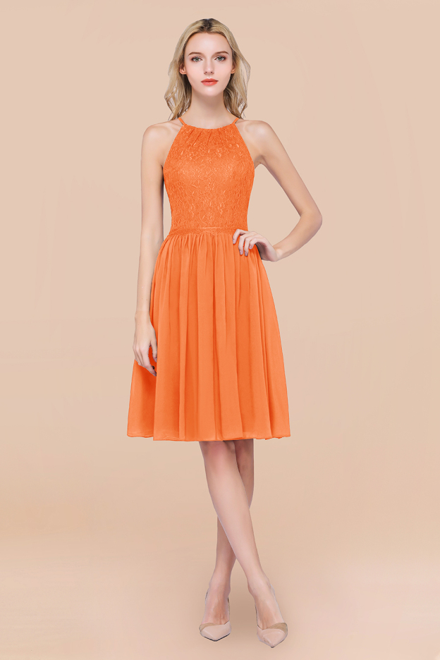 27prom Lovely Burgundy Lace Short Bridesmaid Dress With Spaghetti-Straps-27prom