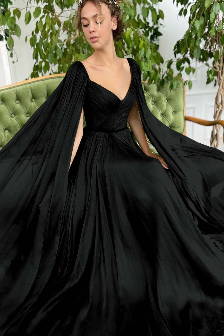 Elegant Green Long Sleeves Formal Belt Prom Dress Tulle With Split