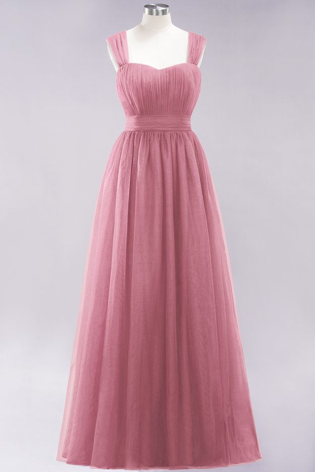 27prom Gorgeous Sweetheart Straps Ruffle Burgundy Bridesmaid Dresses Online-27prom
