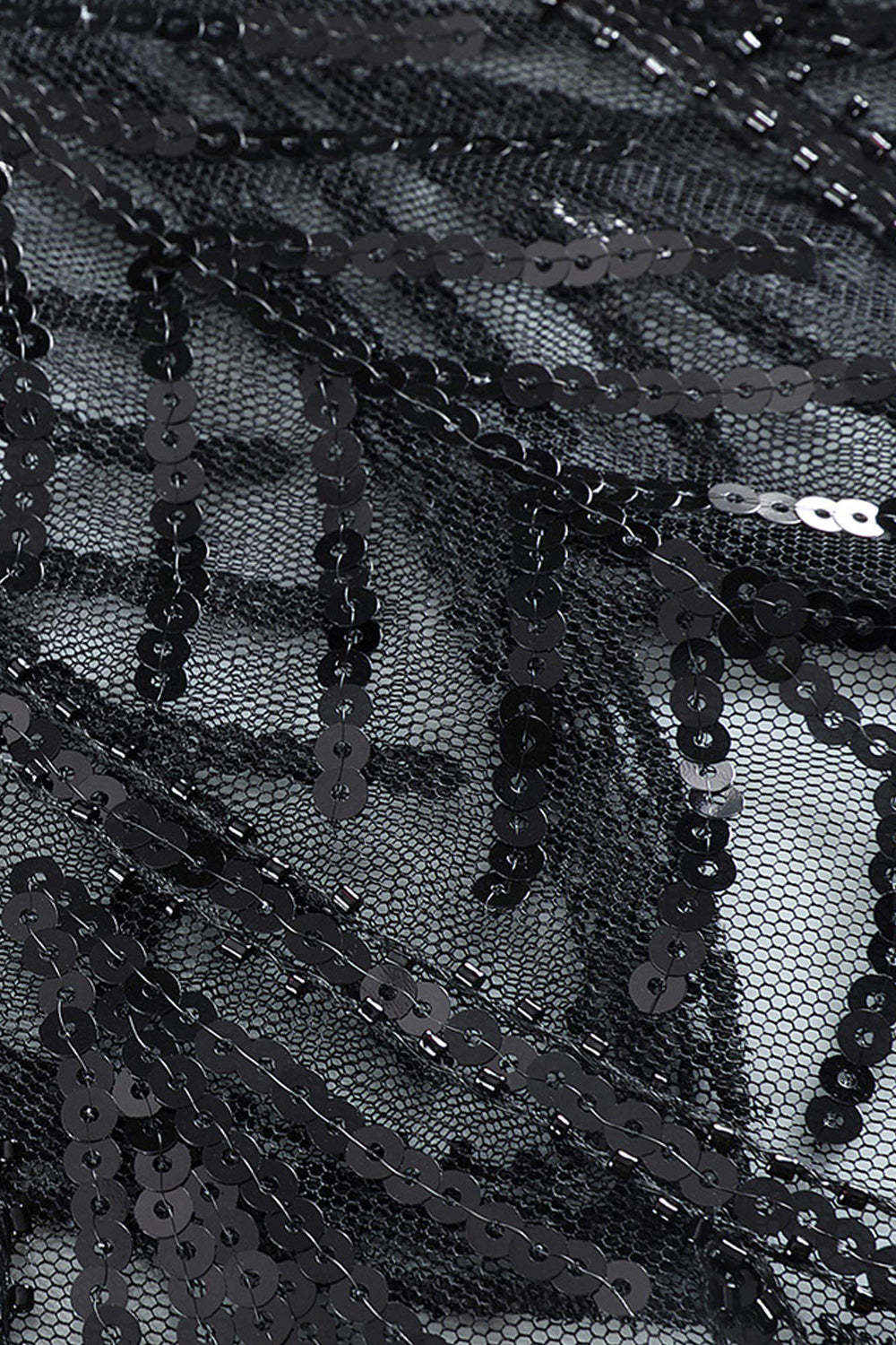 1920s Sequin Black Women's Cape