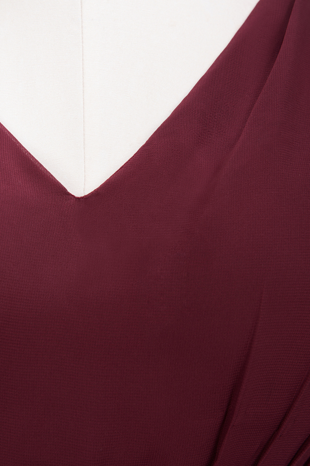 27prom Pretty V-Neck Short Sleeveless Lace Bridesmaid Dresses Online-27prom