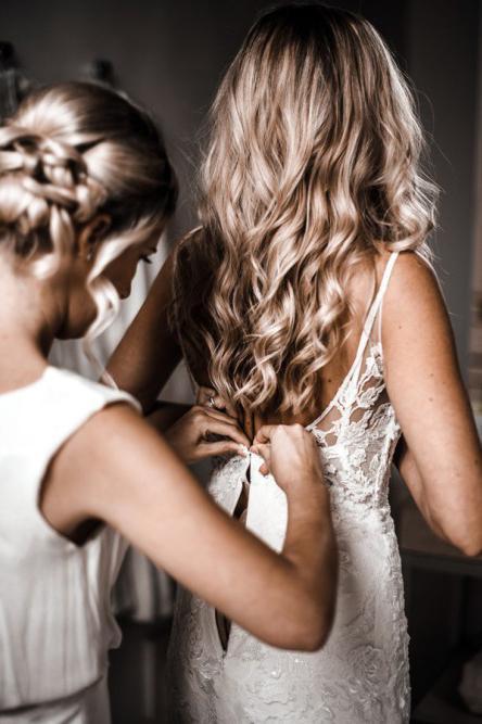 Mermaid Backless Lace Wedding Dress