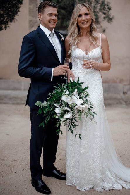 Mermaid Backless Lace Wedding Dress