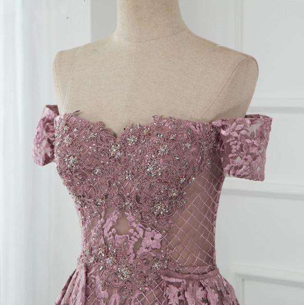 Mermaid Off The Shoulder Prom Dress With Overskirt Evening Gowns