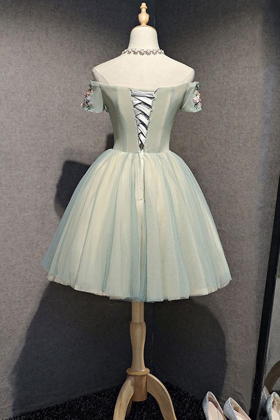 Off The Shoulder Tulle Homecoming Dress