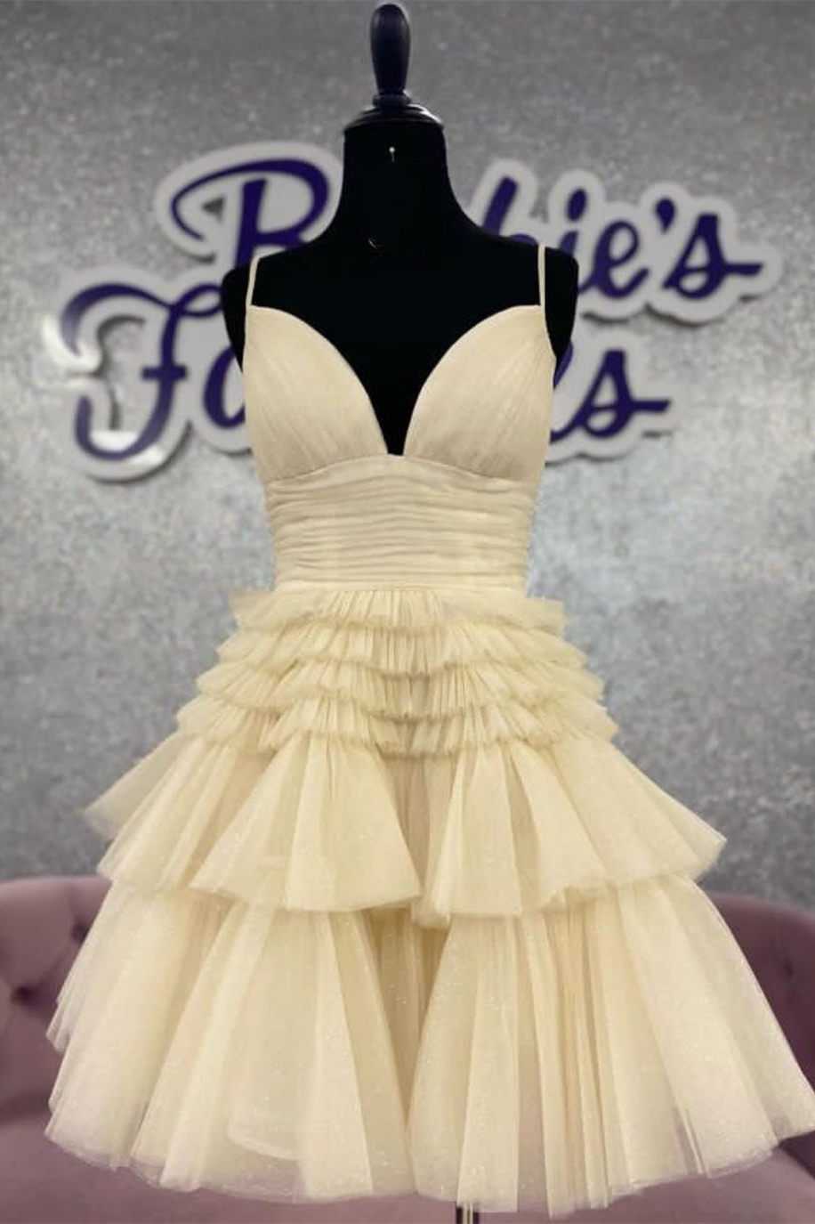 Princess Layered Tulle Short Prom Dress
