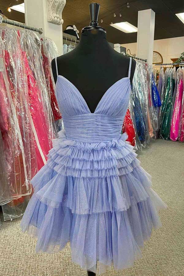 Princess Layered Tulle Short Prom Dress