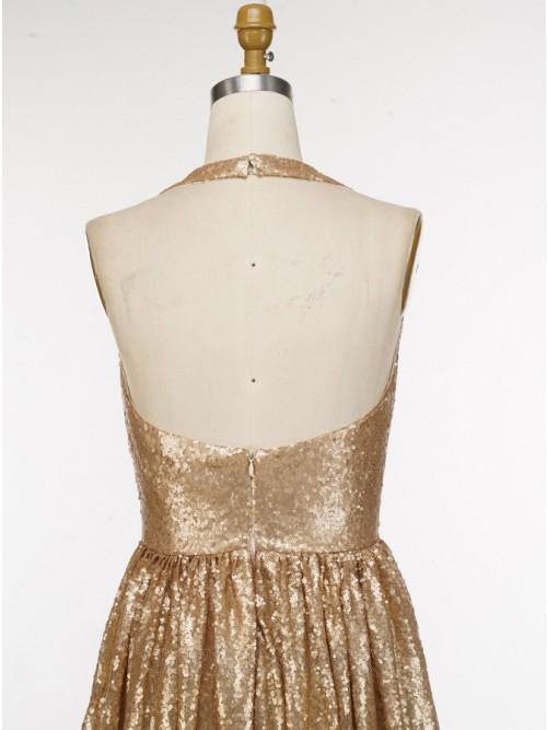 Shinny Deep V Neck Prom Dress Sexy Evening Dress
