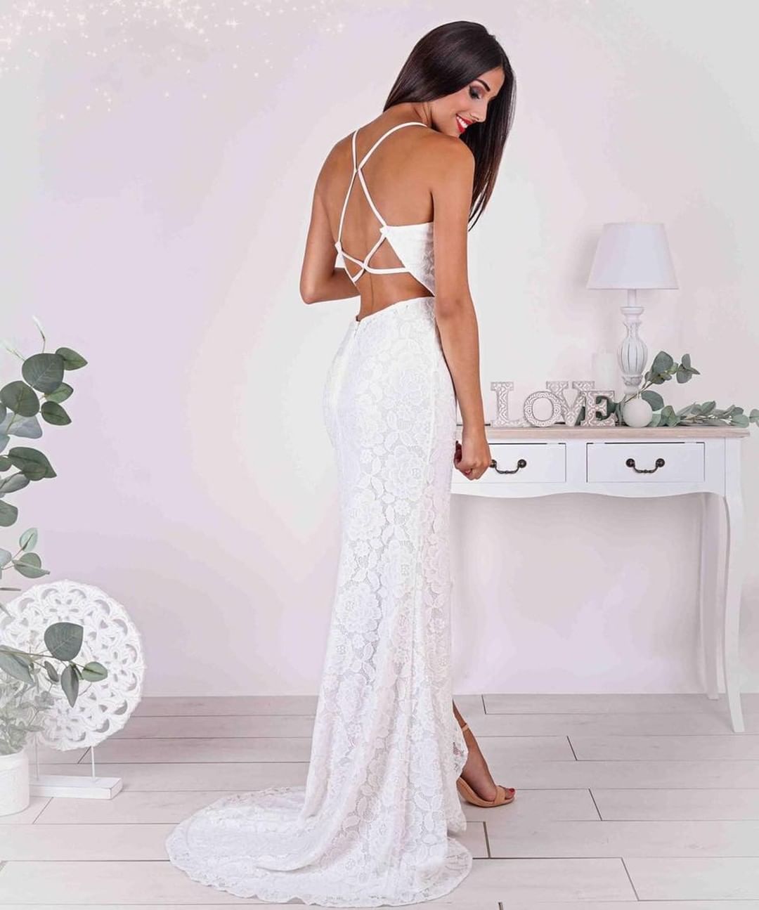 Strapless Spaghetti Strap Mermaid Prom Dress with Slit