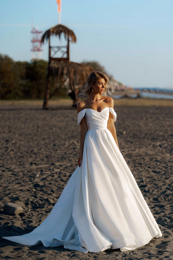Vintage Off The Shoulder Wedding Dress