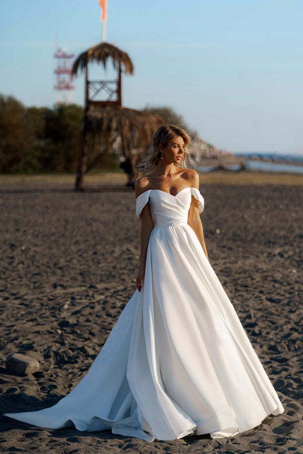 Vintage Off The Shoulder Wedding Dress