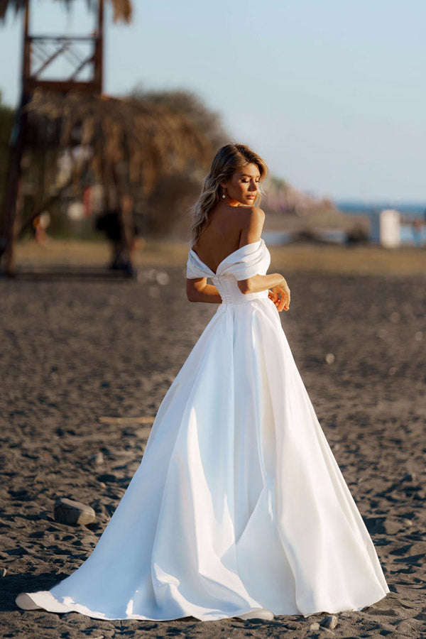 Vintage Off The Shoulder Wedding Dress