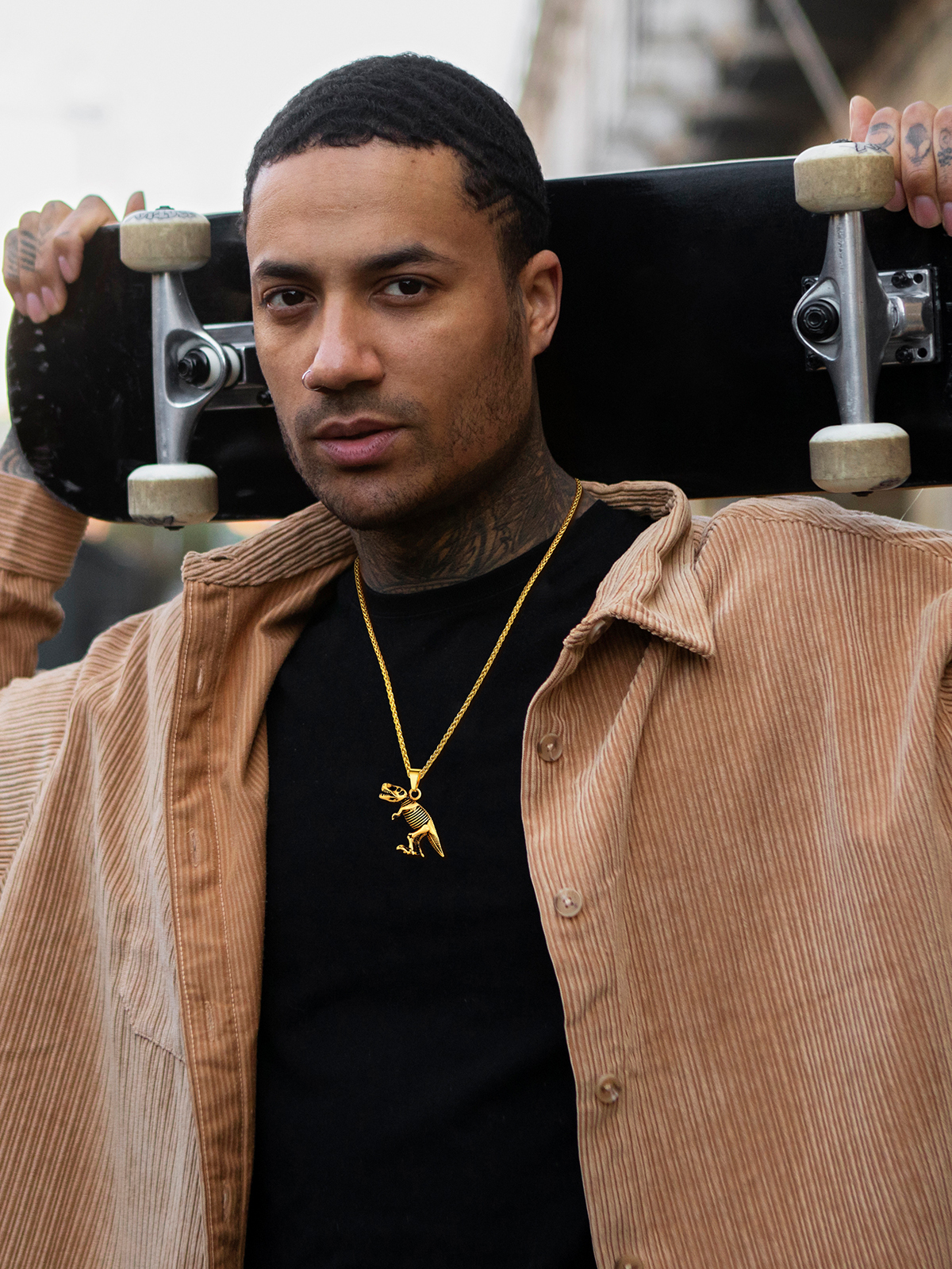 Dinosaur Pendant Animal Necklace in 18K Gold Plated