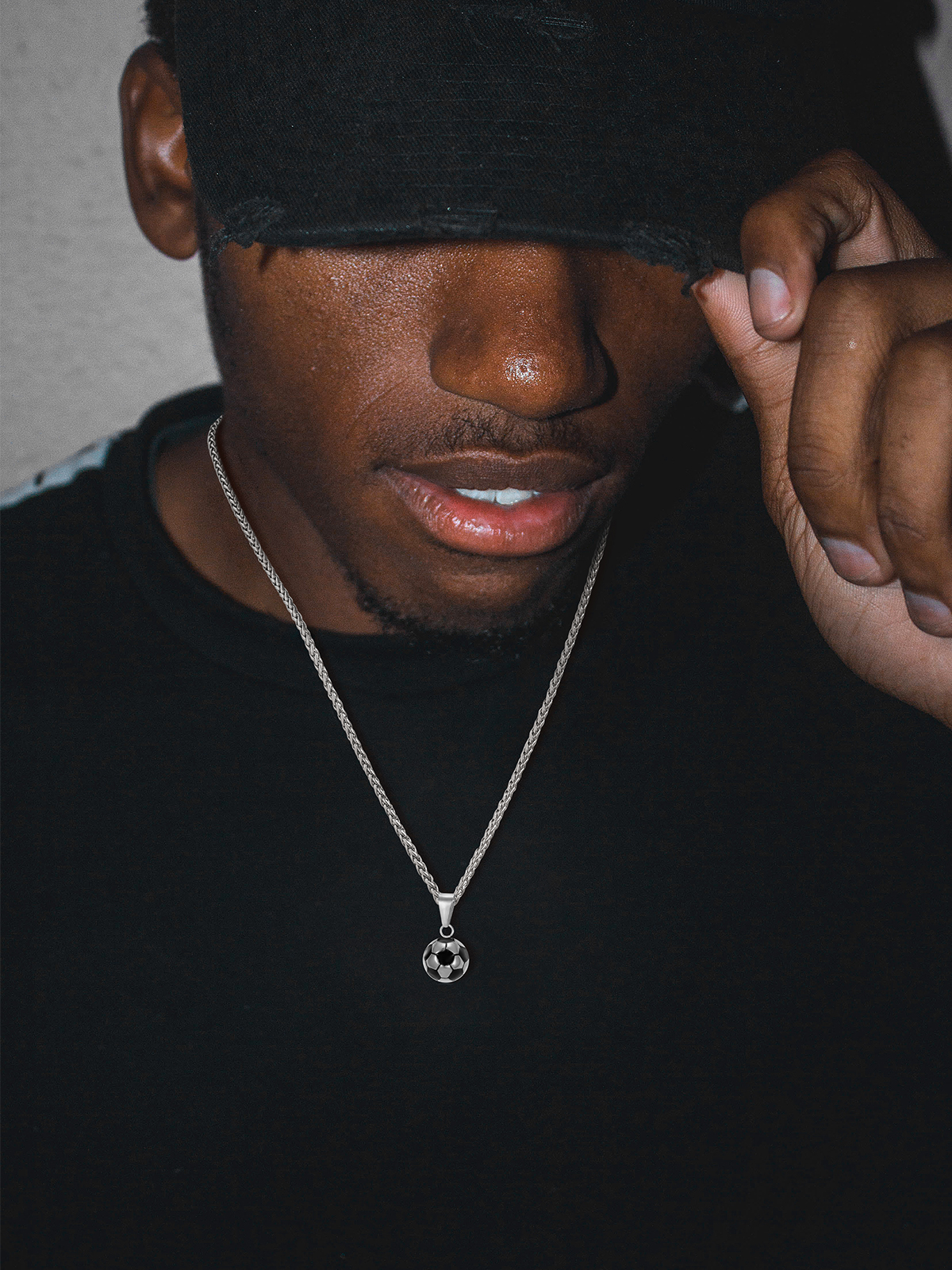 Soccer Pendant Sport Ball Necklace in Stainless