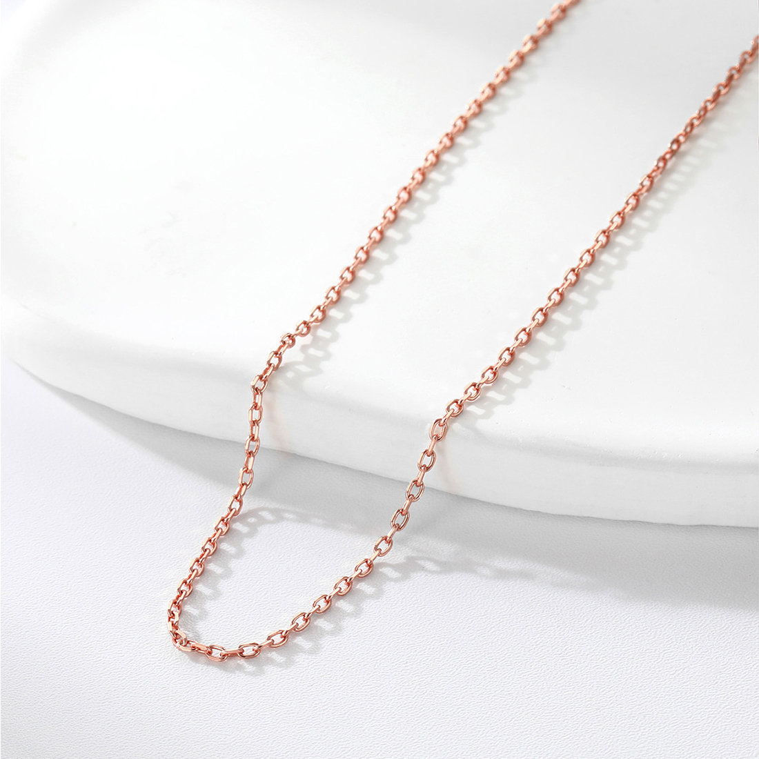 1.5mm Tiny Rolo Chain Necklace, Silver-02