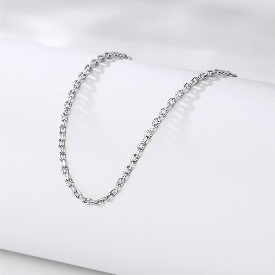 1.5mm Tiny Rolo Chain Necklace, Silver-01