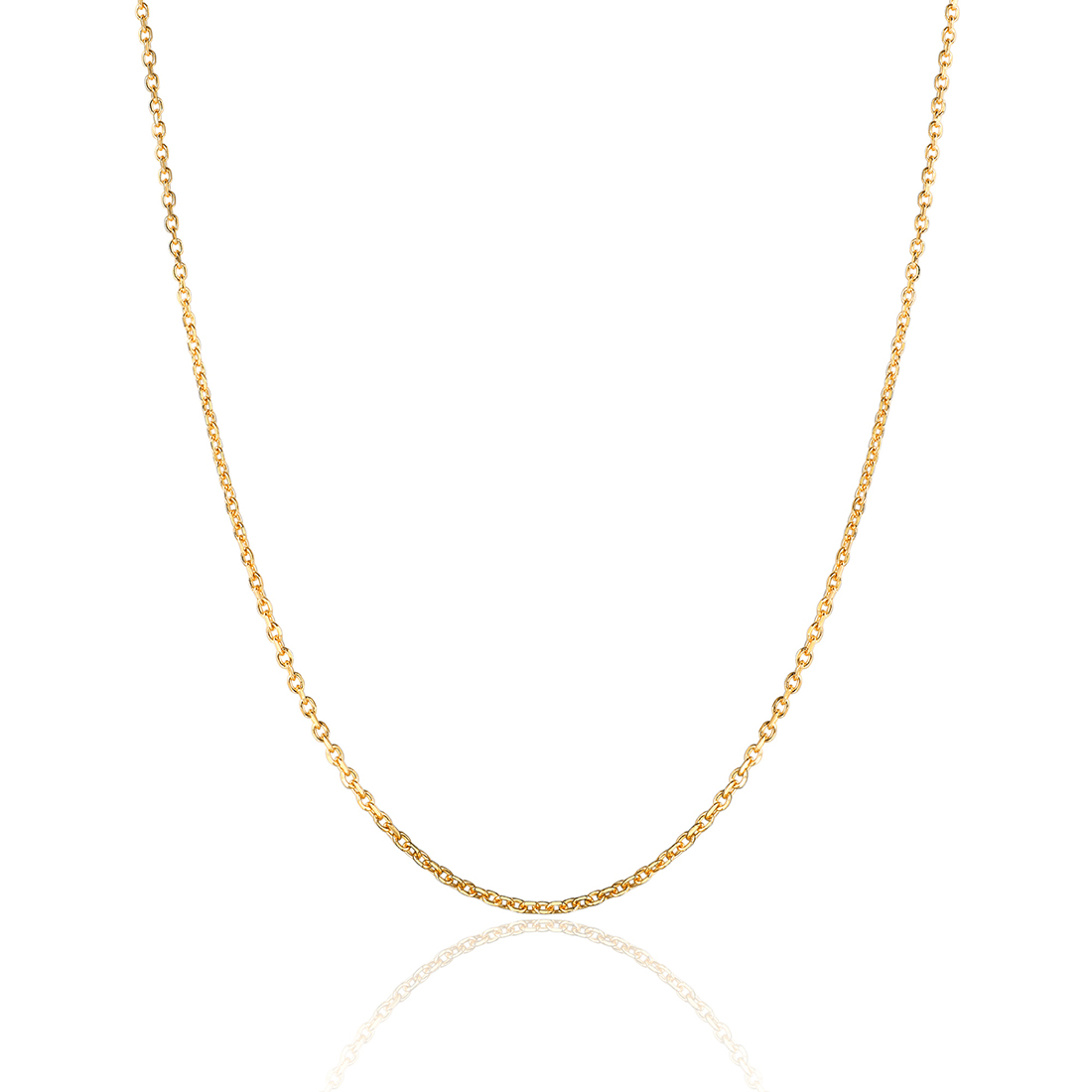 1.5mm Tiny Rolo Chain Necklace in 14K Gold Plated