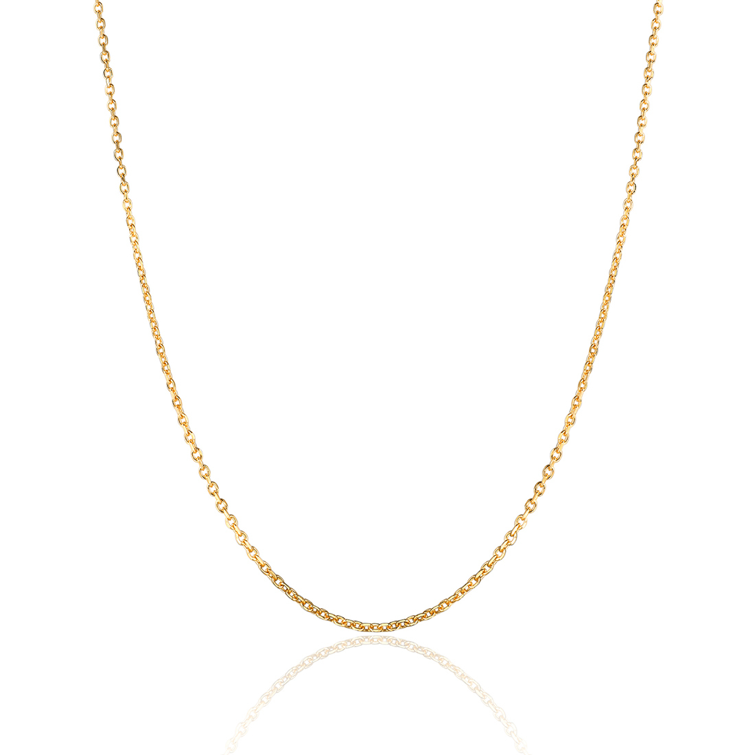 1.5mm Tiny Rolo Chain Necklace in 14K Gold Plated