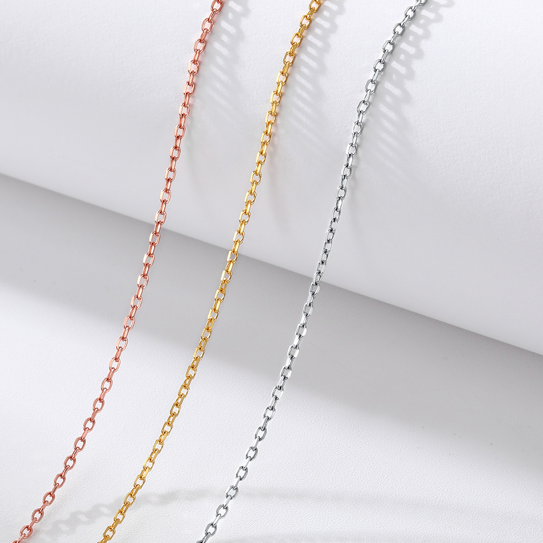1.5mm Tiny Rolo Chain Necklace in Different Colors