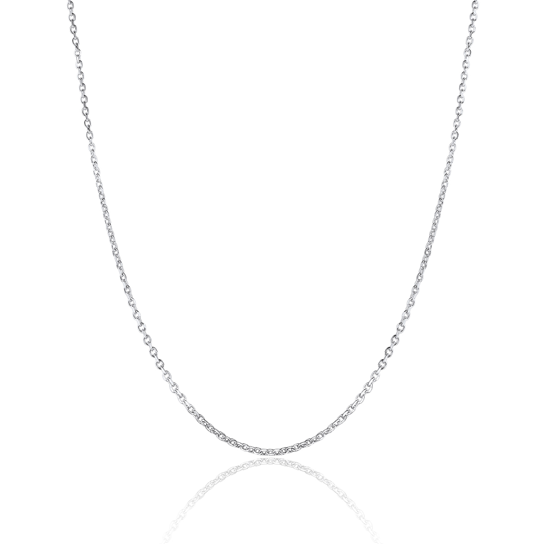 1.5mm Tiny Rolo Chain Necklace for Women in Silver