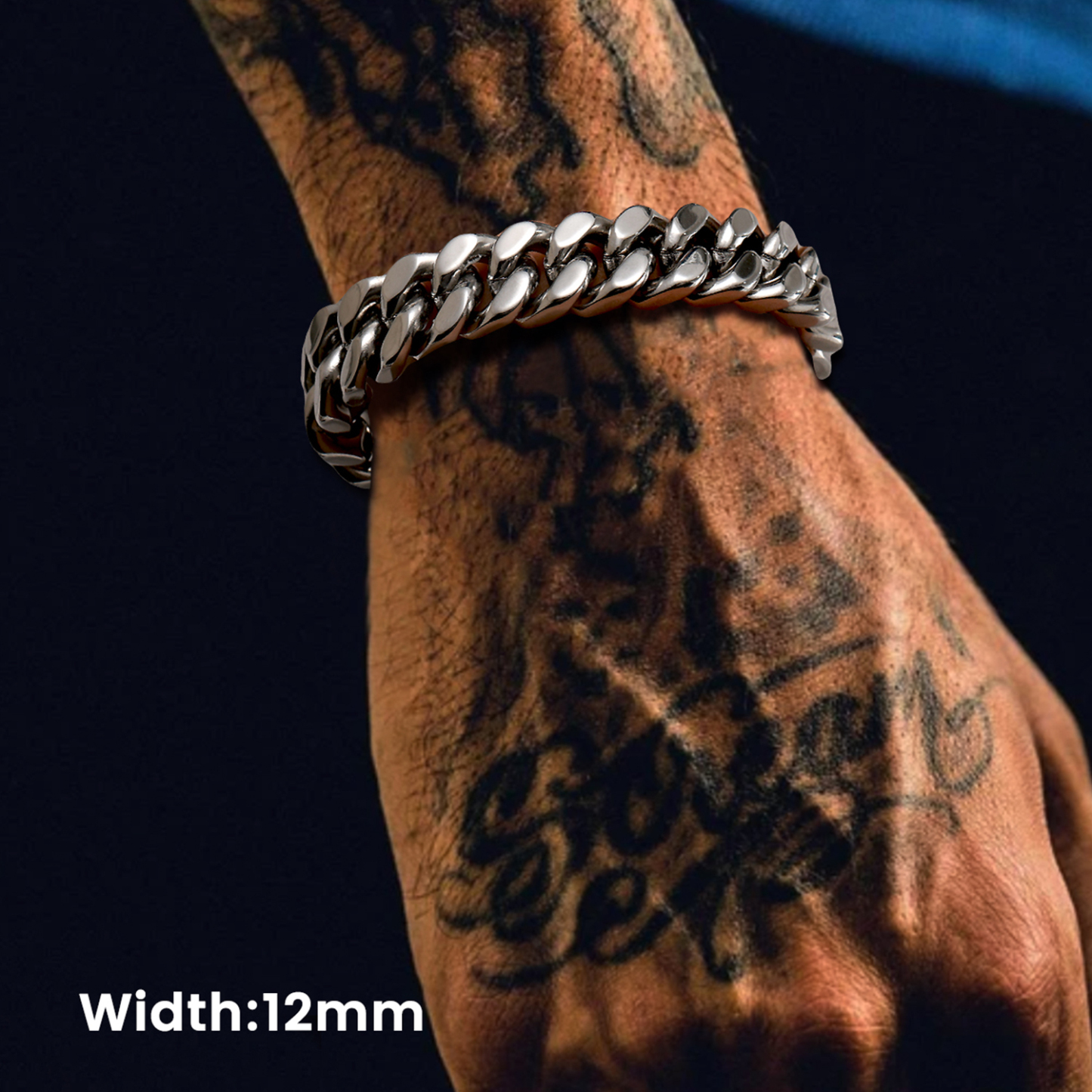 12mm Miami Cuban Chain Bracelet for Men-02
