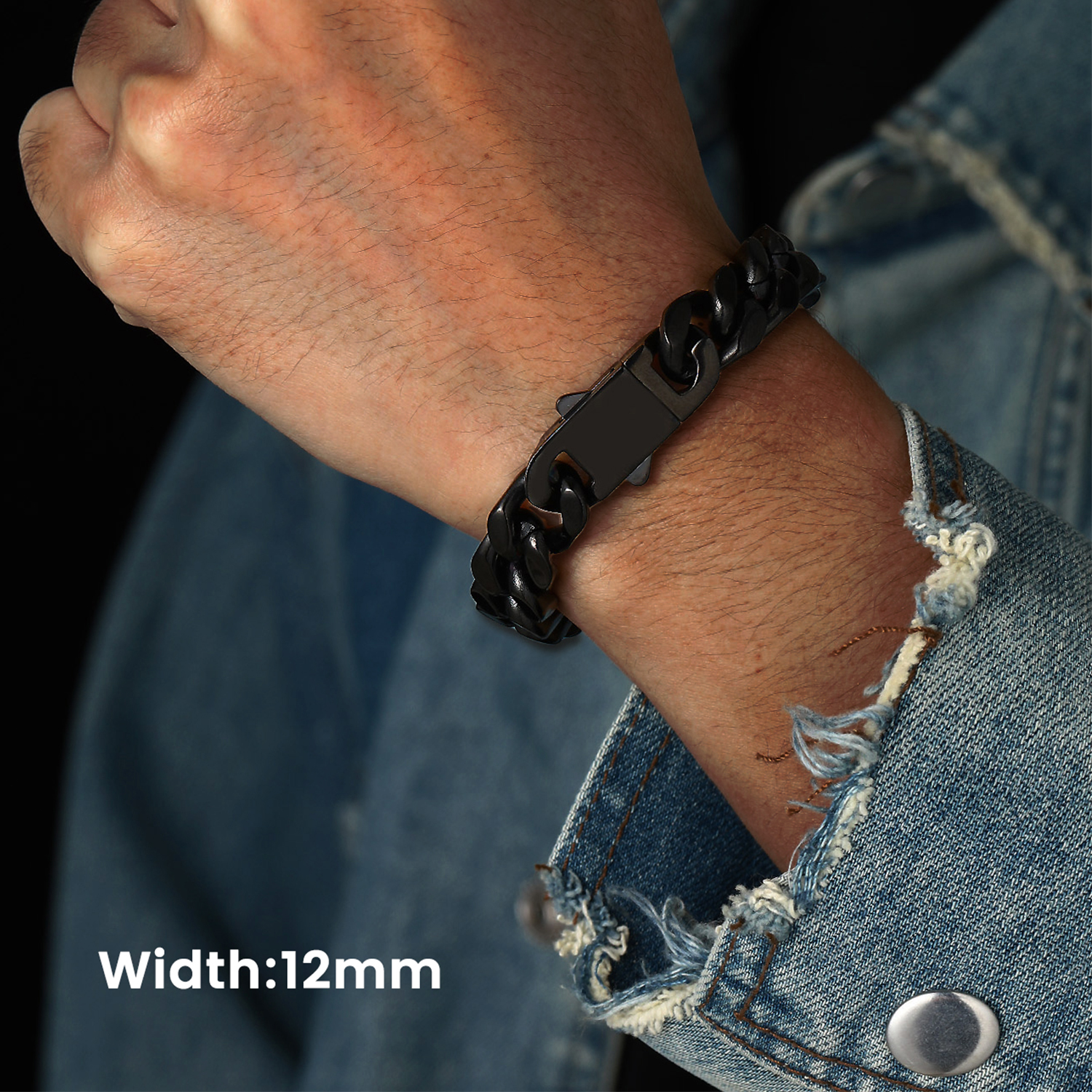 12mm Miami Cuban Chain Bracelet for Men-04