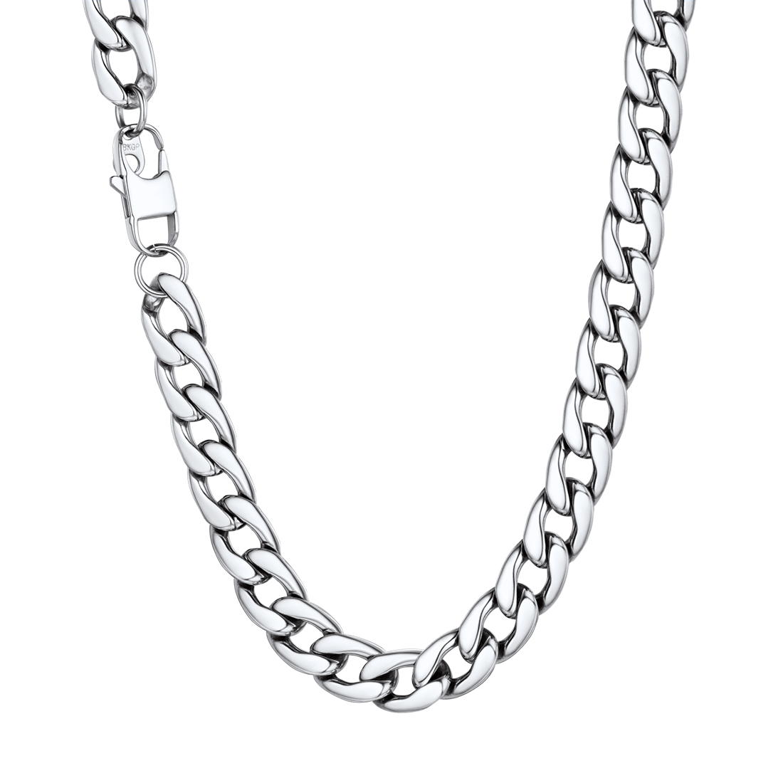 12mm Thick Cuban Chain Necklace in Stainless