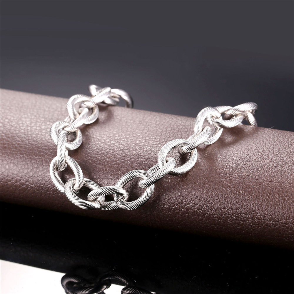13mm Thick Circle Chain Necklace, Stainless Steel-01
