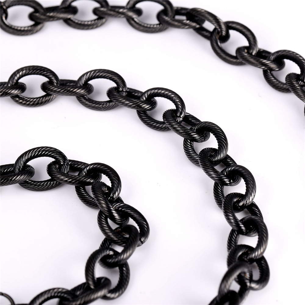 13mm Thick Circle Chain Necklace, Stainless Steel-02