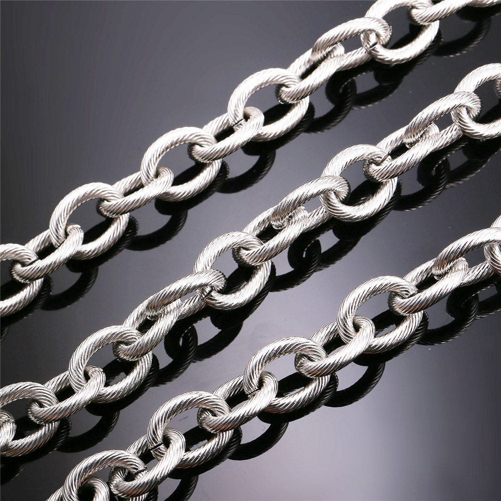 13mm Thick Circle Chain Necklace, Stainless Steel-03