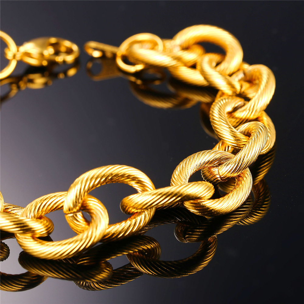 13mm Thick Circle Chain Necklace, Stainless Steel-03