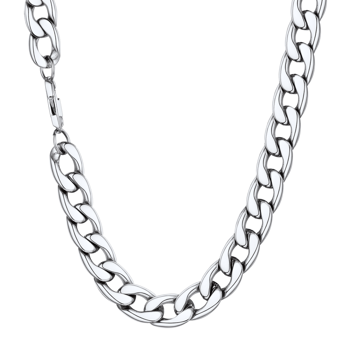 15mm Thick Cuban Chain Necklace in Stainless