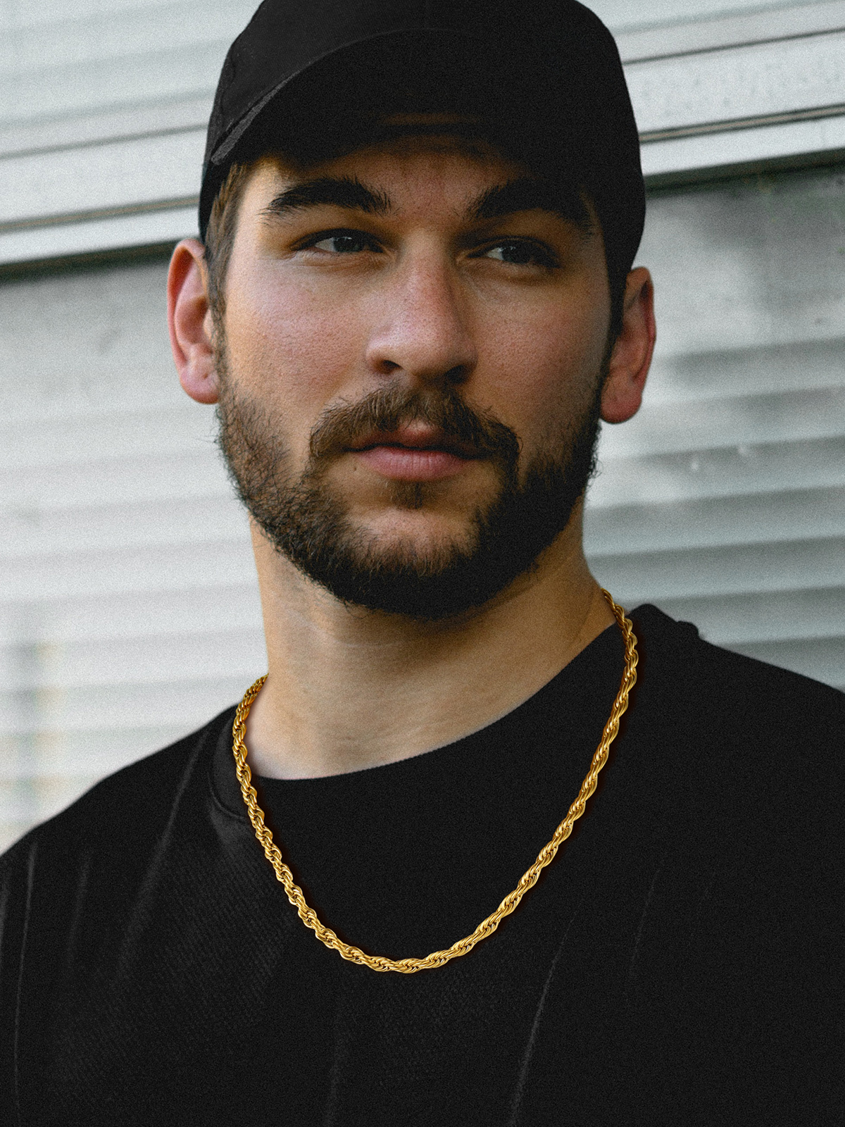 6mm Thick Twisted Rope Chain Necklace in 18K Gold Plated