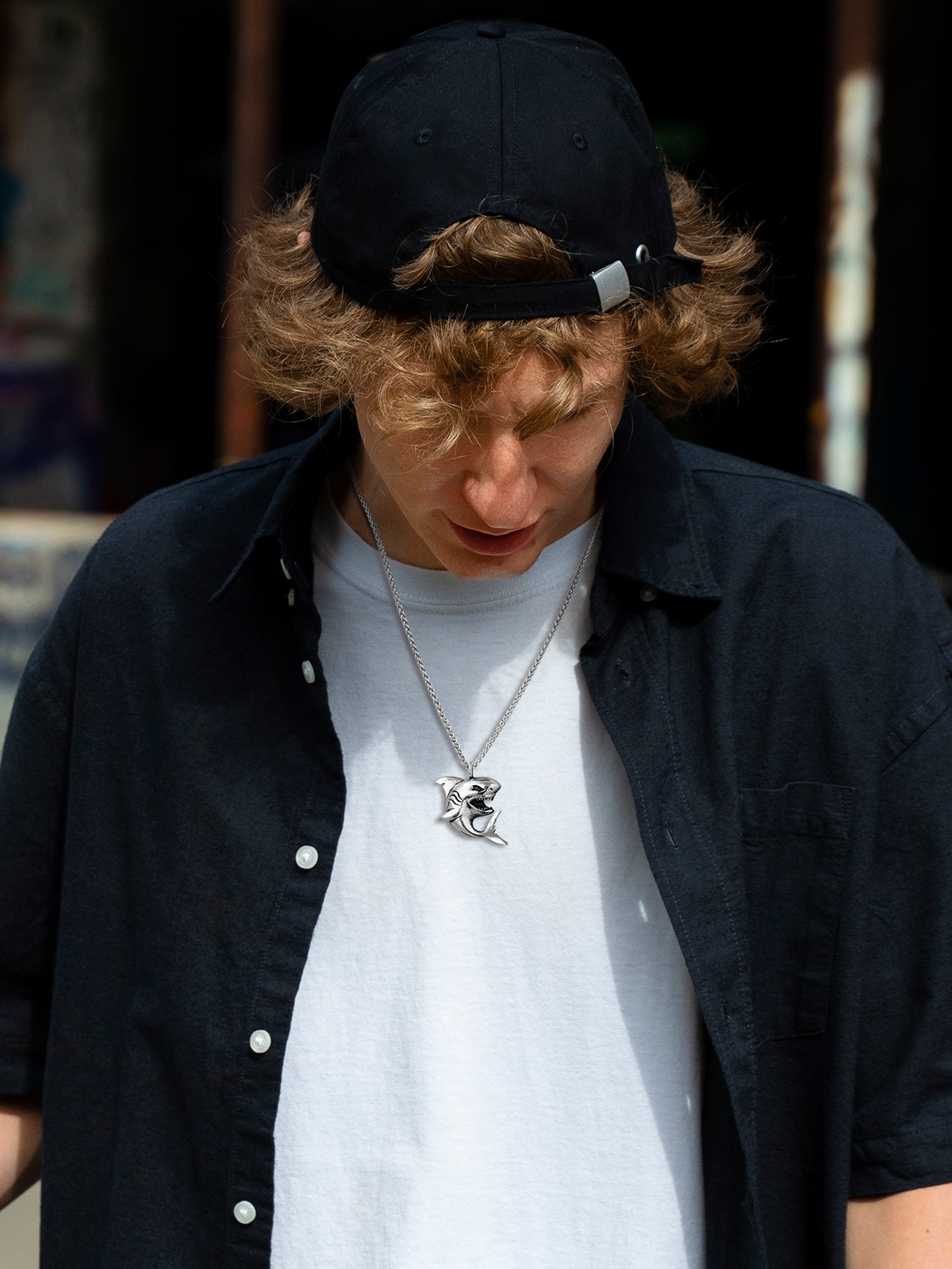 Shark Pendant Animal Jewelry in Stainless