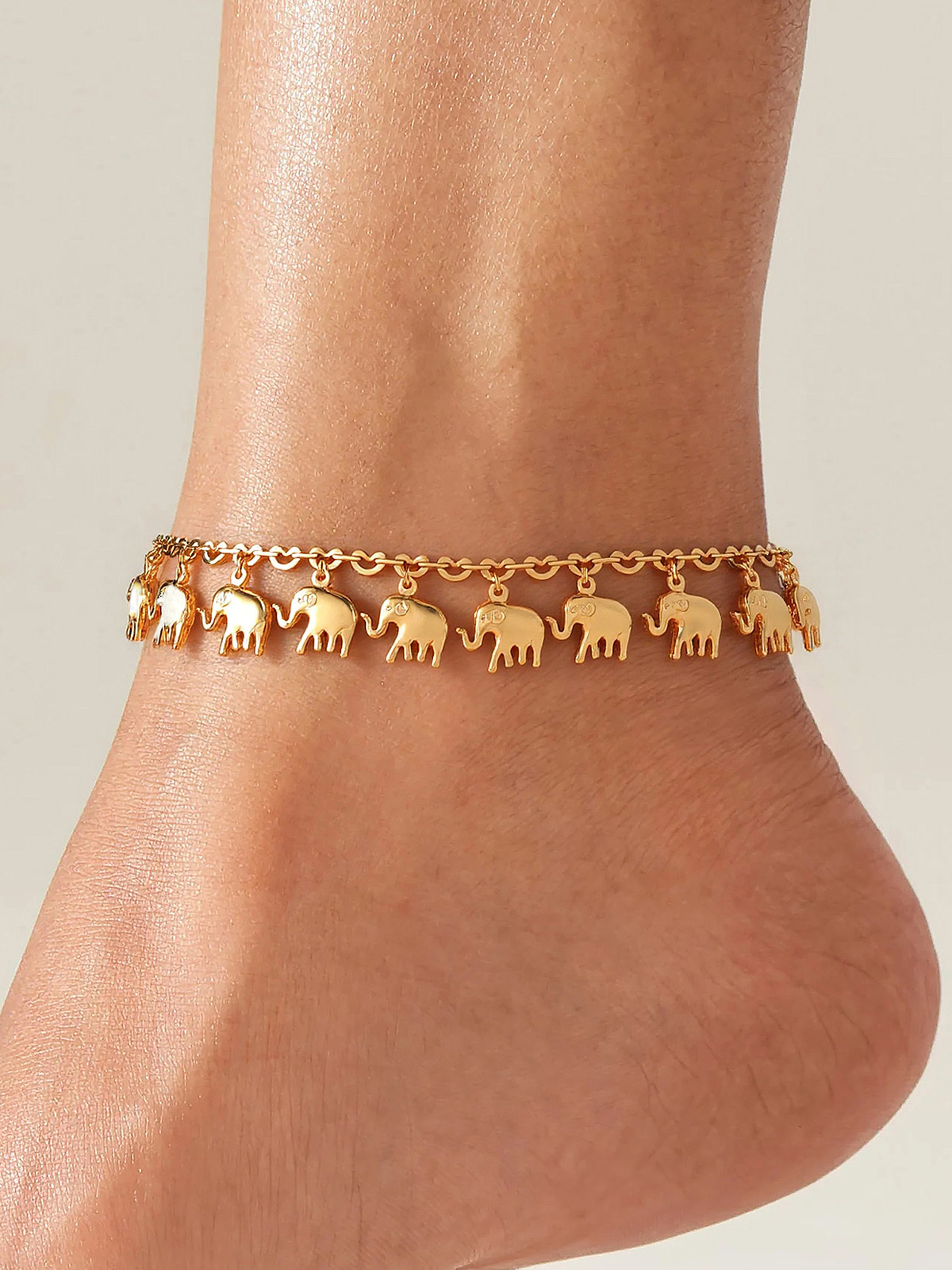 Little Elephant Anklet in 18K Gold Plated