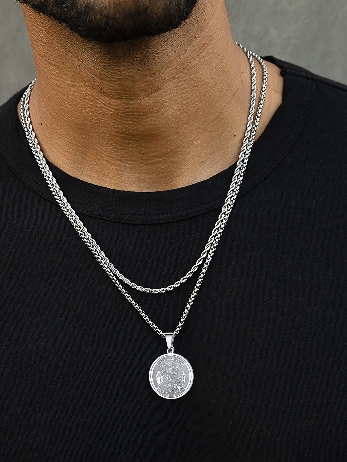 6mm Thick Twisted Rope Chain Necklace in Stainless